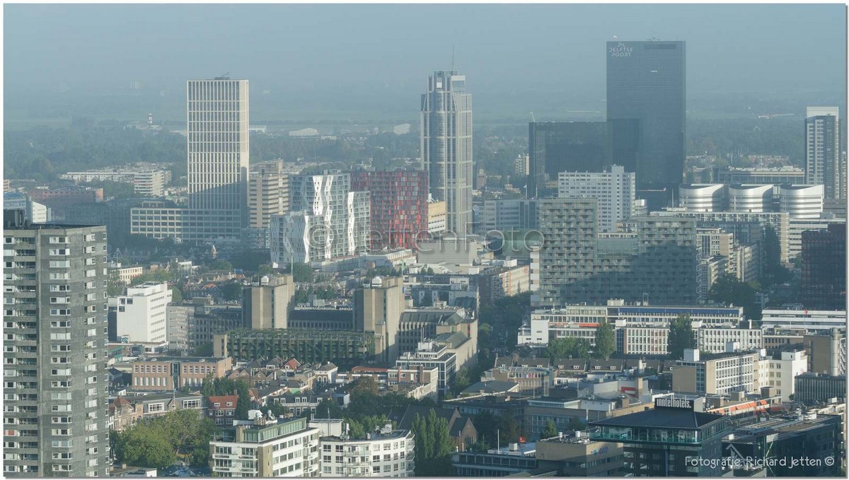 Rotterdam van bovenaf bekeken.